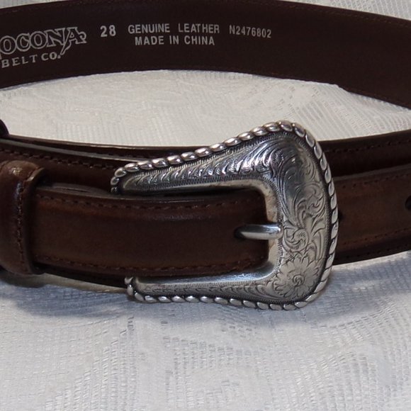 Nocona Western Mens Belt Leather Top Hand Ranger Brown N2476802 SIZE 28 - Picture 1 of 16